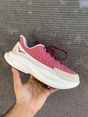 HOKA x Reformation Women's Mach 6 LS Monogram Running Shoes Syrah / Savvy Red